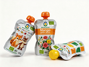 Bolsa Doypack Personalizada de Papel de Aluminio de Grado Alimenticio para Jugo de Frutas, con Boquilla, para Alimentos para Bebés, 120ml 250ml - Product Image 3