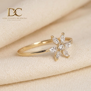14KT Solid Yellow <b>Gold</b> IGI Certified Lab Grown Diamond Luxury Wedding Engagement Flower Design <b>Ring</b> Fine Classic Jewelry - Product Image 5