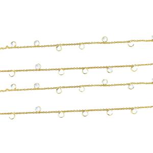 Pierre précieuse ronde à facettes, en Quartz, cristal de 4mm, composants pour fabrication de bijoux, colliers/bracelets - Product Image 1