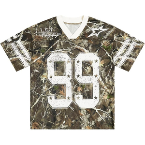 Gray V-Neck Mesh Football Jersey With Number 99 <b>Star</b> Logo Heat Transfer Printed Breathable Unisex Short Sleeve Sporty Style - Product Image 5