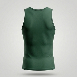 Custom Printed Logo Gym Tanktop Knitted Fabric <b>men</b> Stringer Slim Fit Weight Lifting Vest Racer Back <b>Singlet</b> - Product Image 2