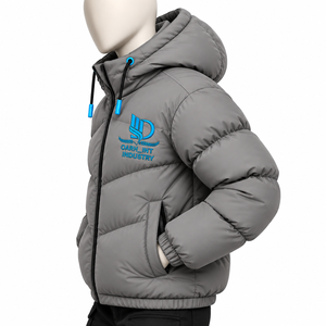 Veste matelassée grise pour homme OARH INT INDUSTRY, coupe-vent, épaisse, fermeture éclair sur le devant, manteau d'hiver décontracté, séchage rapide, respirante, écologique - Product Image 4