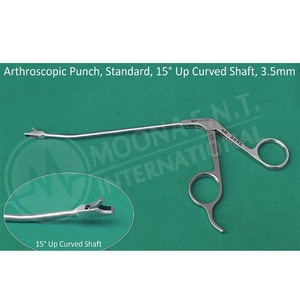 Pinzas de Punzonado Artroscópicas Estándar 15 °   Pinza Ortopédica de Punzonado con Eje Curvo Ascendente y Punzón de 3.5mm - Product Image 1