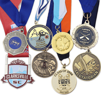 Prix d'usine personnalisé Médailles d'honneur 3D Rubans en tissu Médailles et trophées sportifs