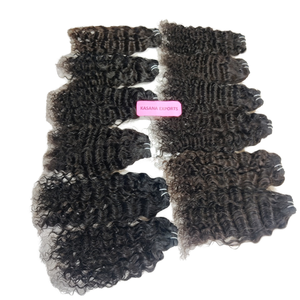 Non traité Remy vague profonde tressé femmes indiennes vierge cuticule aligné noir naturel Extensions de cheveux humains 100g en gros - Product Image 3