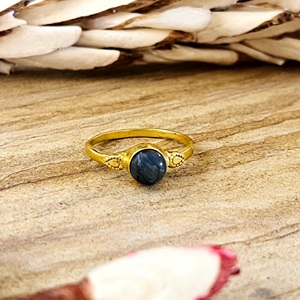Buyer Favorite Boho Labradorite <b>Ring</b> <b>Dainty</b> Brass <b>Ring</b> for Women 18k Gold Plated Minimalist Tribal Jewelry for Wholesale/OEM/ODM - Product Image 1