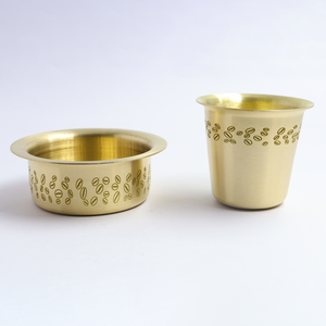 Ensemble de Dabara en laiton vintage portable et réutilisable, panier filtrant manuel pour café et thé, accessoires de cuisine - Product Image 1