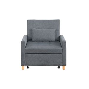 Poltrona Letto Convertibile Multifunzionale Regolabile in Tessuto Morbido per Soggiorno con Cuscino - Product Image 4