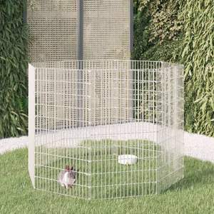 Enclos pour animaux en fer galvanisé argenté, cage pour animaux de compagnie, 21,3 x 39,4 po par panneau - Product Image 1
