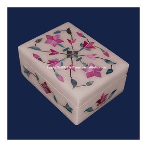 Caja de incrustaciones de mármol decorativa para regalo de su requisito de tamaño pequeño con Material de nácar de primera clase para regalo de almacenamiento de joyas - Product Image 1