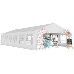 Tenda a baldacchino bianca 40FT X 20FT con pareti laterali rimovibili e usi versatili per auto - Product Image 1