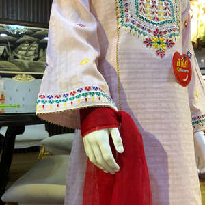 Costume jacquard en coton pour femme, tenue fantaisie, élégante, design pakistanais, shilwar, qameez, pour fête, nouvelle collection - Product Image 4