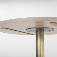 Table console moderne en bois de manguier massif, écologique, avec base en métal doré mat pour salon, hôtel, chambre à coucher