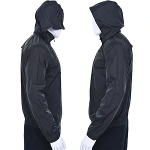 Customized <b>Thin</b> Full-Zip Men's Running Windbreaker <b>Jacket</b> Polyester Plaid <b>Waterproof</b> & Breathable Summer Sportswear - Product Image 2