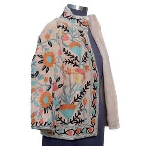 New Trending Handmade Suzani Embroidery TNT <b>Jacket</b> for Women Breathable Cotton Unisex Coat Ethnic <b>Short</b> <b>Jacket</b> for women Gifts - Product Image 4