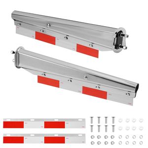 Cintres métalliques chromés à ressorts droits, espacement des boulons de 2,5 po, robustes, pour pare-boue de semi-remorques, 1 paire - Product Image 1