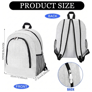 Mochila Personalizada de Poliéster con Brillo Plateado para Animadoras, Ribete Negro, Logotipo del Equipo, OEM, Venta al Por Mayor - Product Image 5