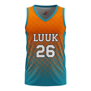 Camiseta de Baloncesto con Cuello en V, Sublimación Personalizada, Absorbe la Humedad, Uniforme de Equipo, Proveedor de Ropa Deportiva al por Mayor OEM - Product Image 1