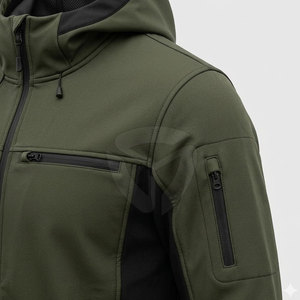 Chaqueta de invierno softshell para hombre, cómoda, de tela elástica, con cremallera completa, para trabajo, deportes y aventuras. - Product Image 4