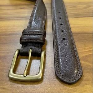 Ceinture en cuir véritable à boucle ardillon très demandée, couleur unie, en cuir de vachette, avec boucle rectangulaire en alliage, durable, décontractée, pour homme, Starwell Impex - Product Image 1