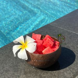 ชุดชามกะลามะพร้าวขัดเงา น้ำหนักเบา เป็นมิตรกับสิ่งแวดล้อม ปลอดสารพิษ พร้อมช้อน สำหรับแคมป์ปิ้ง ดีไซน์โบฮีเมียน รับทำโลโก้ตามสั่ง - Product Image 3