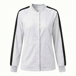 Chaqueta Sanitaria de Diseño Deportivo para Mujer, con Cierre de Botones a Presión, Abrigo Térmico, Uniforme Médico, Hospitalario, Enfermería, Logotipo Personalizado, Venta al por Mayor - Product Image 5