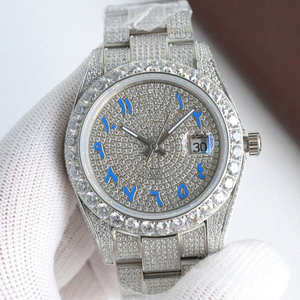 Diamond Silver <b>Watch</b> for Women <b>Men</b> Rhinestone Ice Out <b>Watch</b> Full Diamonds <b>Watches</b> <b>Quartz</b> Crystal Gold Women <b>Men</b> Wristwatch - Product Image 2