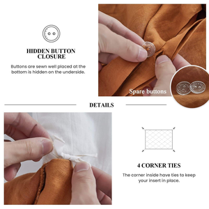 Duvet Cover Set 100% Pure French Linen Bedding for Home 5 pcs 1 Duvet Cover 1 <b>Flat</b> 1 Fitted Sheet 2 <b>pillow</b> cases Sets - Product Image 4