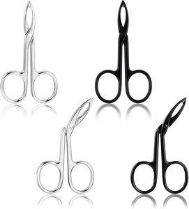 Juego de Pinzas para Cejas de Acero Inoxidable sin Costuras, Estuche de PU, Puntas Inclinadas y Puntiagudas, Pinzas de Precisión Duraderas, Pinzas Clásicas - Product Image 3