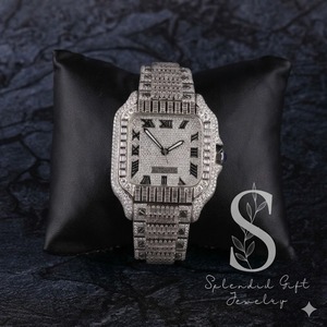 Best Selling Iced Out Diamond Moissanite Watches Sapphire Case Japanese Automatic Mechanical Wrist Watches for Men - Product Image 1