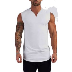 Nueva llegada Camisetas sin mangas personalizadas Camiseta deportiva sin mangas Hombres Logotipo personalizado Tallas grandes Camiseta sin mangas de alta calidad para gimnasio y Fitness Hombres - Product Image 5