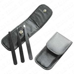 Ensemble de 5 outils professionnels pour le soin des sourcils avec pinces, ciseaux et étui en cuir PU pour kit de beauté et de voyage - Product Image 4