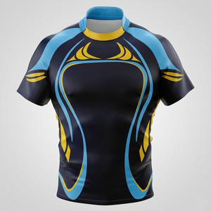 Camiseta Deportiva de Rugby Sublimada Resistente, Manga Corta, Transpirable, Ropa de Entrenamiento, Ropa Deportiva para Hombre, Uniforme Profesional - Product Image 2