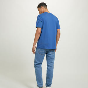 High Quality <b>Men's</b> Color Block T <b>Shirts</b> White Tee <b>Shirt</b> Custom <b>Mens</b> T-<b>shirts</b> <b>with</b> <b>Pocket</b> Blanks Oversized T-<b>shirts</b> for Summer - Product Image 4