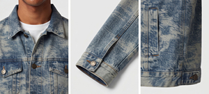 Men Distressed Washed <b>Denim</b> Jacket High Quality Polyester Cotton Turn Down Men's Canvas Jeans Jackets Button Closure <b>Denim</b> <b>Coat</b> - Product Image 5
