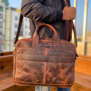 Maletín de cuero genuino con múltiples compartimentos personalizado, bandolera para ordenador portátil para hombre, bolso de negocios, bolsos cruzados para ordenador - Product Image 5
