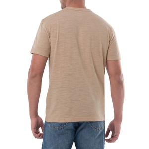 Men's Regular Fit O-Neck <b>Short</b> Sleeve Breathable Quick Dry Solid Color Casual Knitted Cotton T-Shirt with Customized Printing - Product Image 3