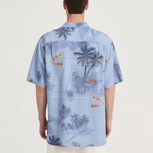 เสื้อเชิ้ตฮาวายแขนสั้นลายธรรมชาติสำหรับผู้ชาย สวมใส่สบายๆ เหมาะสำหรับไปเที่ยวทะเล วันหยุด ท่องเที่ยวกลางแจ้ง และรีสอร์ท - Product Image 2