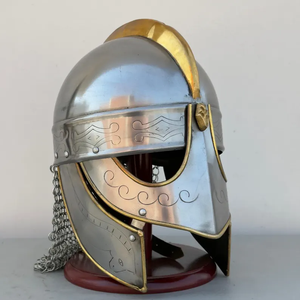 Casco de Guerrero Vikingo Medieval con Malla de Hierro, Casco de Lobo Nórdico, Disfraz de Armadura para Cosplay, Reenactamiento Histórico - Product Image 1