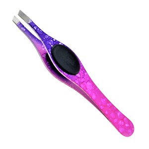 Assortiment de pinces à épiler expertes à bords inclinés avec coussinets en silicone pour un contrôle facile, pour le façonnage détaillé des sourcils et l'épilation - Product Image 2