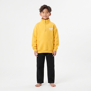 Sudadera personalizada unisex para niños, extragrande, con media cremallera, hombros caídos, estilo casual, 100% algodón, forro polar, para unisex - Product Image 3