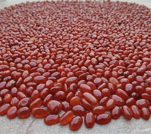 Cabochon de pierre précieuse Aqeeq rouge, pierre naturelle polie de haute qualité - Product Image 3