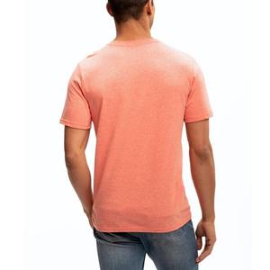 T-shirt décontracté à manches courtes en twill pour homme, style européen et américain, col en V, couleur unie, grande taille, 180 grammes, coupe ample, anti-boulochage, 3D - Product Image 2