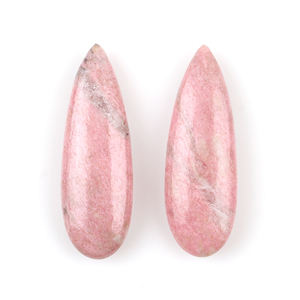 Perles de thulite rose naturelle de qualité exceptionnelle, forme poire 10x30mm, perles briolette, pierres précieuses en vrac pour la fabrication de bijoux, vente en gros - Product Image 1