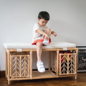 Meuble à chaussures en rotin naturel, étagères à bas prix pour salon ou bureau, organiseurs de rangement - Product Image 6