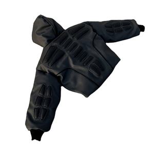 ผู้ผลิตเสื้อผ้า แจ็คเก็ตฤดูหนาวบุหนาสำหรับผู้ชาย แฟชั่นหนังคุณภาพสูง ซิปแบบมีหน้ากากยางโฟม - Product Image 2