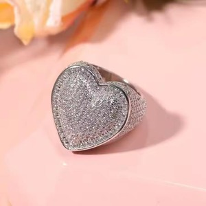 Hot Selling VVS Moissanite 925 Sterling <b>Silver</b> <b>Ring</b> Gold Plated Fine Jewelry <b>Men</b> Women HipHop Style Hiphop Style <b>Ring</b> - Product Image 1