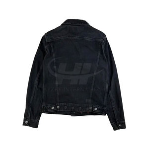 Veste en jean pour homme, coupe slim, fabrication professionnelle, décontractée, pour l'extérieur, hiver, 100% coton, écologique, respirante, logo personnalisé - Product Image 2