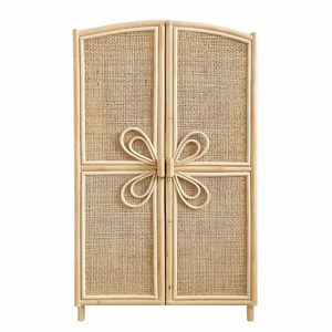 Armoire de rangement en rotin au design signature pour chambre d'enfant et chambre de bébé, armoire en rotin faite à la main, meubles pour chambre d'enfant - Product Image 3