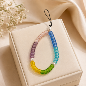 Sstringz – Lanière de téléphone étanche faite à la main avec perles de verre arc-en-ciel et accent perlé, porte-clés pour coque de téléphone - Product Image 4